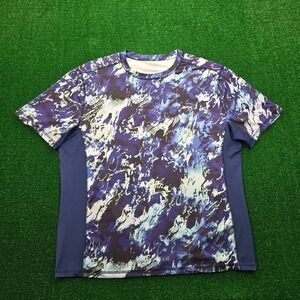 Silver Bait Tshirt Mens Large Blue Fishing Performance UPF 50+ Outdoors‎ Casual